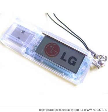 Флешка PVC, оригинальная, LCD дисплей.  Образец портфолио - Сувенирная продукция. AM Gifts - Москва